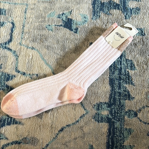 aerie Other - Aerie Pink Casual Crew Socks